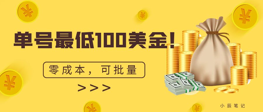 （6975期）单号最低100美金，零成本，小白无脑操作。可复制，可扩大。-学帮帮