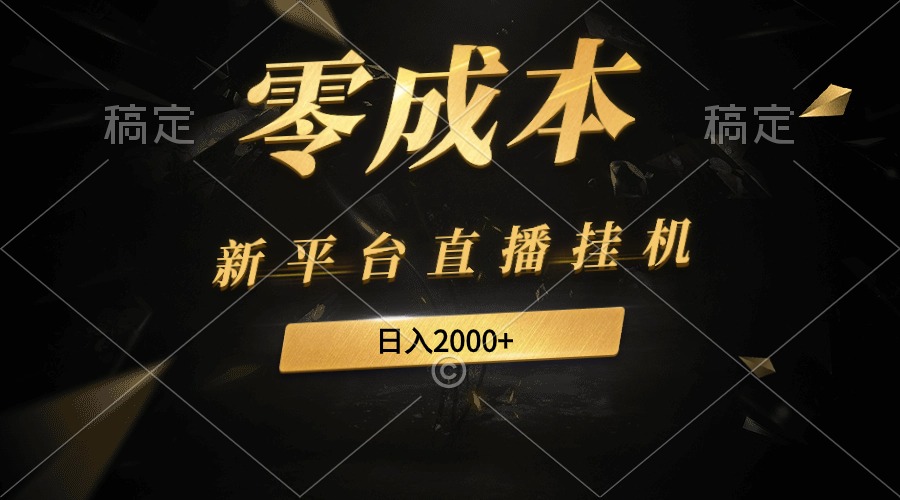 （9841期）新平台直播挂机最新玩法，0成本，不违规，日入2000+-学帮帮