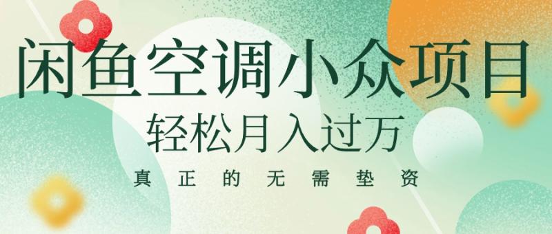 （10525期）闲鱼卖空调小众项目 轻松月入过万 真正的无需垫资金-学帮帮