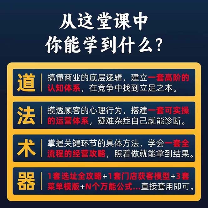 图片[2]-餐饮店盈利实操方法：教你怎样开一家持续能赚钱的餐厅（25节）-学帮帮