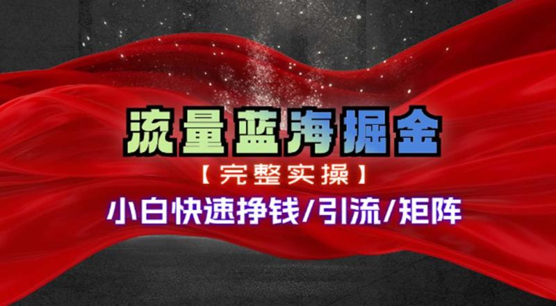 （11302期）热门赛道掘金_小白快速入局挣钱，可矩阵【完整实操】-学帮帮
