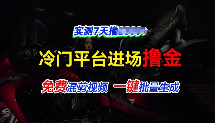 全新冷门平台vivo视频，快速免费进场搞米，通过混剪视频一键批量生成，实测7天撸2.3k-学帮帮