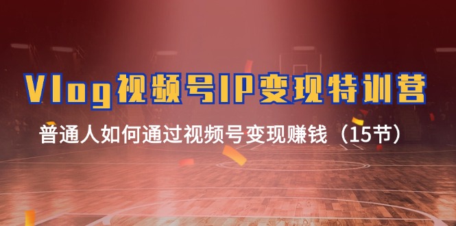 （11654期）Vlog 视频号IP变现特训营，普通人如何通过视频号变现赚钱（15节）-学帮帮