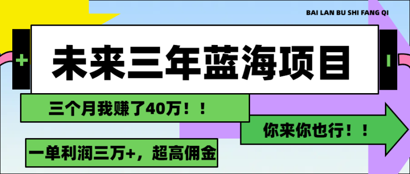（11716期）未来三年，蓝海赛道，月入3万+-学帮帮